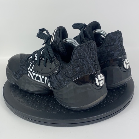 Adidas Harden Vol. 4 Black/White Basketball Shoes EH2410 Men's Size 6.5 - Picture 7 of 10